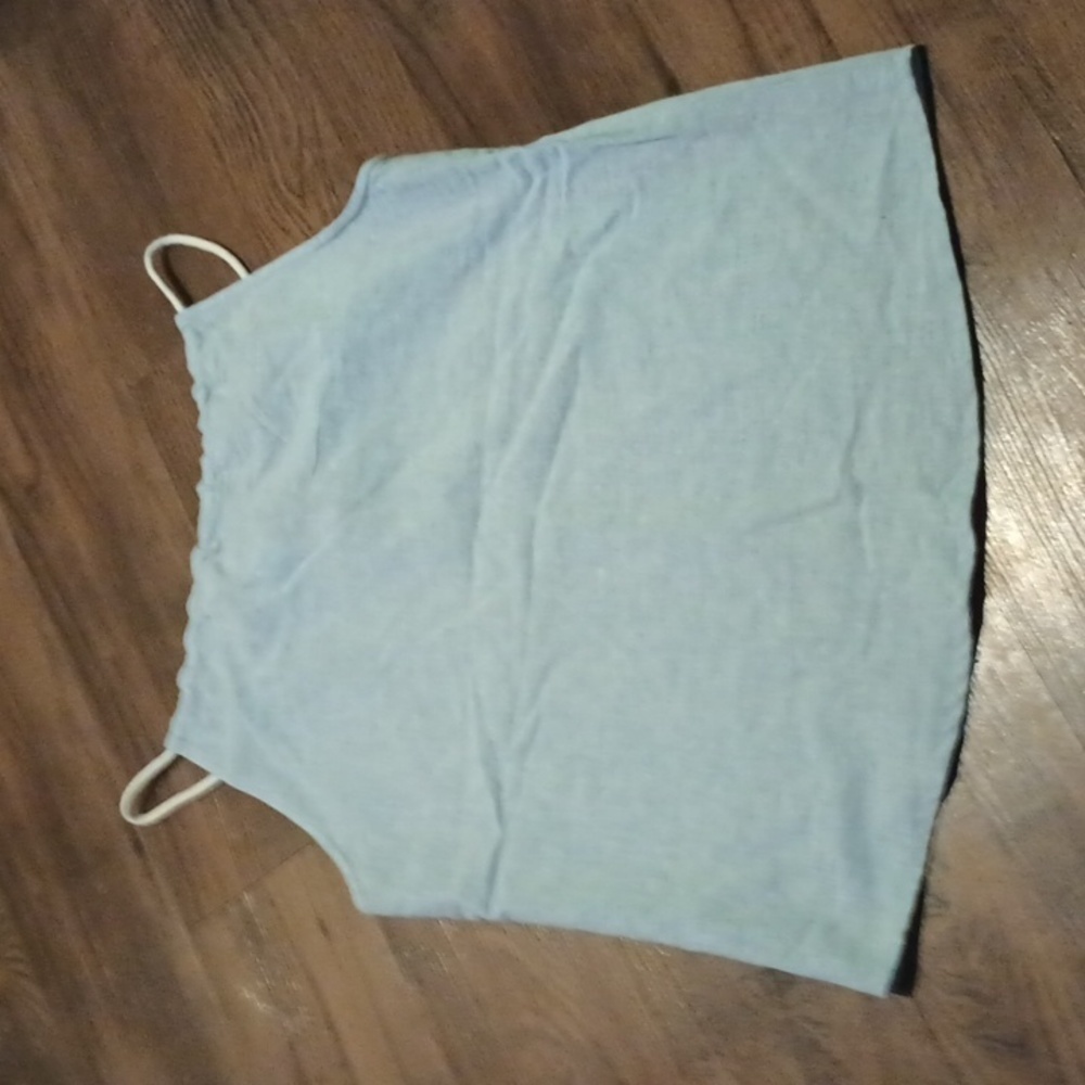 Bridge & Burn Portland Oregon Simple Blue Rope Neck Loose Fit Cami Top A28 - Picture 3 of 5